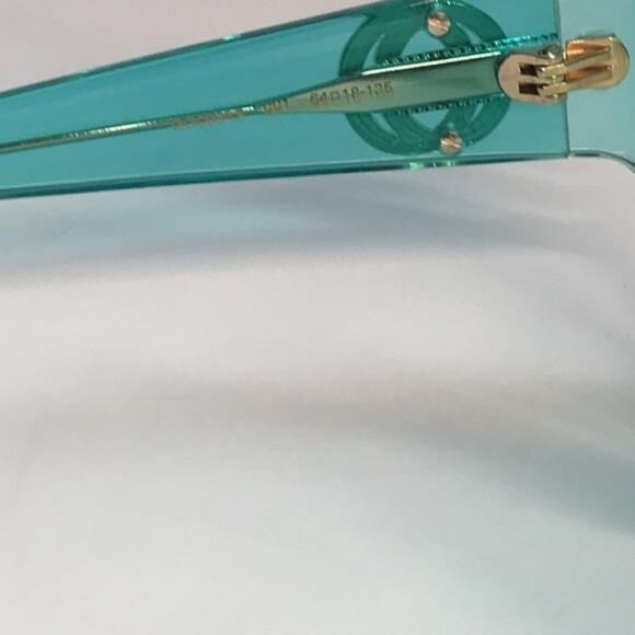 New Authentic Gucci GG0954S 001 Prestige Light Blue Oversized Round Sunglasses", - Picture 12 of 14